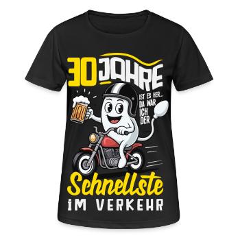 30 Jahre Schnellste Im Verkehr - Frauen T-Shirt atmungsaktiv - Schwarz - Vorne - AI Model Female 172 light (172cm)