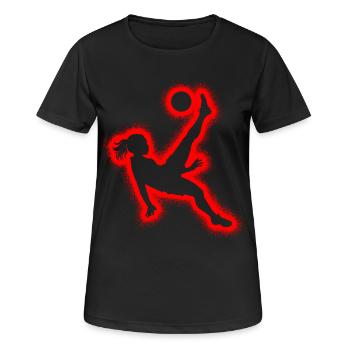 Footballer Soccer Player Ladies Girls Soccer - Women's Breathable T-Shirt - black - Front - AI Model Female 172 light (172cm)