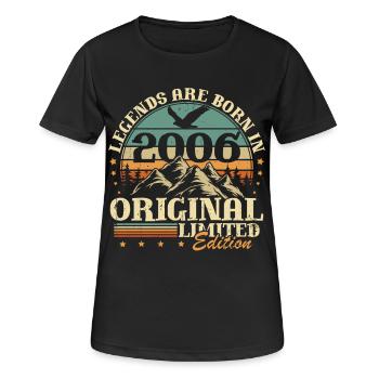 Cadeau d’anniversaire Legends 2006 Vintage 2006 - T-shirt respirant Femme - noir - Devant - AI Model Female 172 light (172cm)