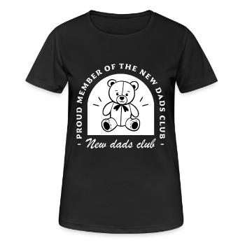 Première fête des pères du New Dads, Club des nouveaux papas - T-shirt respirant Femme - noir - Devant - AI Model Female 172 light (172cm)