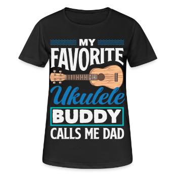 Funny Ukulele Designs and Sayings - Women's Breathable T-Shirt - black - Front - AI Model Female 172 light (172cm)