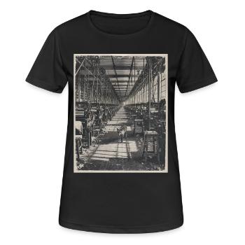 Lost Places Fox Retro Industrie Crime Animal - T-shirt respirant Femme - noir - Devant - AI Model Female 172 light (172cm)