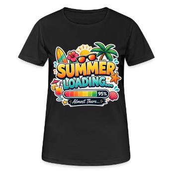 Summer Loading Vacation Incoming T-Shirt - T-shirt respirant Femme - noir - Devant - AI Model Female 172 light (172cm)