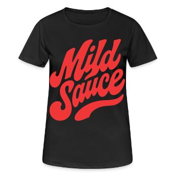 Wild Sauce Retro Script - Women's Breathable T-Shirt - black - Front - AI Model Female 172 light (172cm)