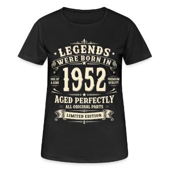 74th Birthday Gift 1952 Man Vintage Retro - Women's Breathable T-Shirt - black - Front - AI Model Female 172 light (172cm)