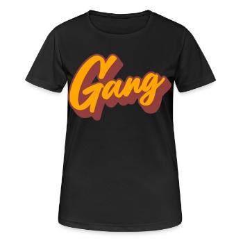 Gang - Frauen T-Shirt atmungsaktiv - Schwarz - Vorne - AI Model Female 172 light (172cm)