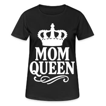 Mom Queen – Vintage Crown Statement Design - T-shirt respirant Femme - noir - Devant - AI Model Female 172 light (172cm)