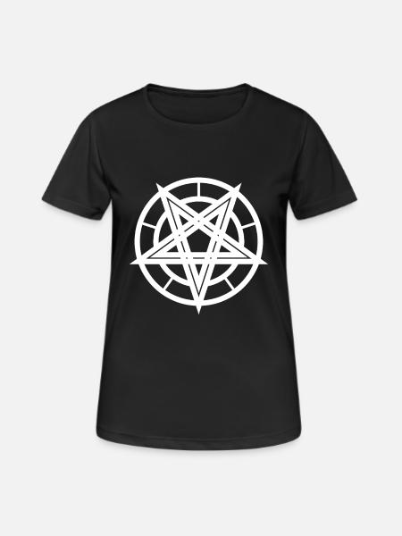 Inverted Pentagram - Women's Breathable T-Shirt - black