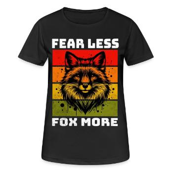 Renard Roux Renard Renard - T-shirt respirant Femme - noir - Devant - AI Model Female 172 light (172cm)