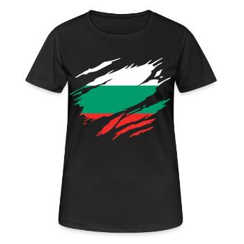 Bulgaria Bulgarian Flag - Women's Breathable T-Shirt - black - Front - AI Model Female 172 light (172cm)