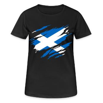 Écosse Drapeau Écossais Écossaise - T-shirt respirant Femme - noir - Devant - AI Model Female 172 light (172cm)