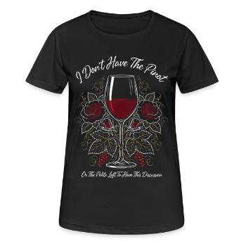 Conception de la Bloom de Verre à Vin - T-shirt respirant Femme - noir - Devant - AI Model Female 172 light (172cm)