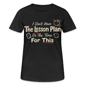 Je n’ai pas le plan de cours - T-shirt respirant Femme - noir - Devant - AI Model Female 172 light (172cm)
