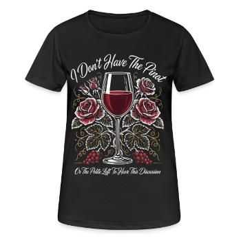 Wine Glass Rosy Bloom Elegance - Women's Breathable T-Shirt - black - Front - AI Model Female 172 light (172cm)