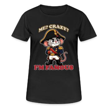 Moi, c’est fou, je suis célèbre, mascotte drôle de Napoléon - T-shirt respirant Femme - noir - Devant - AI Model Female 172 light (172cm)