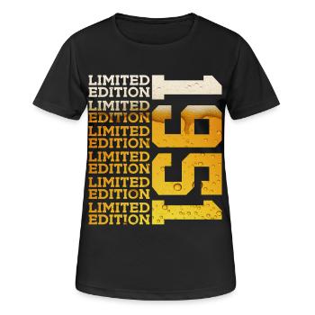 BIÈRE ÉDITION LIMITÉE 1951 75E ANNIVERSAIRE - T-shirt respirant Femme - noir - Devant - AI Model Female 172 light (172cm)