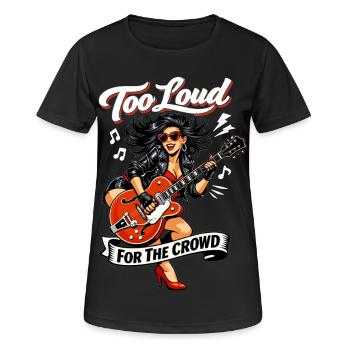 Pins Up Rockabilly : Trop bruyant pour la foule - T-shirt respirant Femme - noir - Devant - AI Model Female 172 light (172cm)