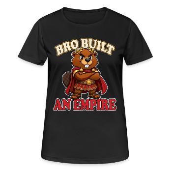 Bro Built an Empire Funny Roman Beaver Meme - Women's Breathable T-Shirt - black - Front - AI Model Female 172 light (172cm)