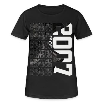 19 ANS ÉDITION LIMITÉE 2007 19E ANNIVERSAIRE - T-shirt respirant Femme - noir - Devant - AI Model Female 172 light (172cm)