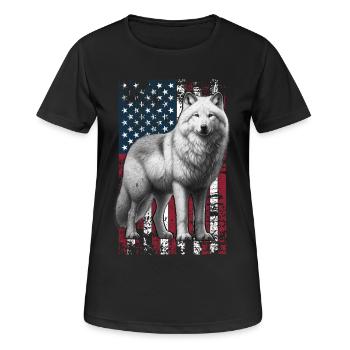 Arctic Wolf US Polarwolf - Women's Breathable T-Shirt - black - Front - AI Model Female 172 light (172cm)