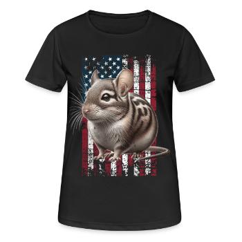 Degu US Degu - T-shirt respirant Femme - noir - Devant - AI Model Female 172 light (172cm)