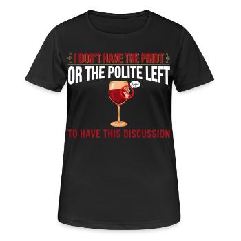 Pinot vs gauche polie : plus de discussions - T-shirt respirant Femme - noir - Devant - AI Model Female 172 light (172cm)