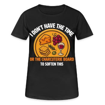 Mème de charcuterie pressé - T-shirt respirant Femme - noir - Devant - AI Model Female 172 light (172cm)