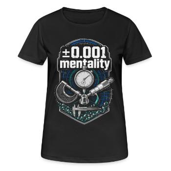 Cutting Machine Operator CNC Router 0.001 Mentality - Women's Breathable T-Shirt - black - Front - AI Model Female 172 light (172cm)