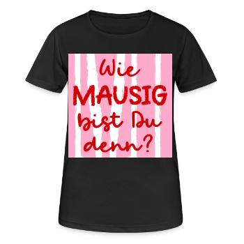Freundschaft Maus Freundin - Frauen T-Shirt atmungsaktiv - Schwarz - Vorne - AI Model Female 172 light (172cm)
