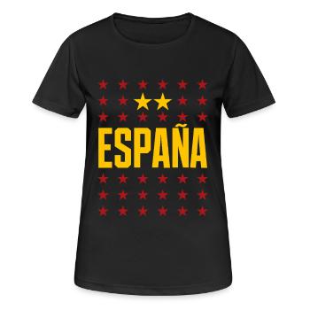 España 2 Sterne Spanien Insider Fan Statement - Frauen T-Shirt atmungsaktiv - Schwarz - Vorne - AI Model Female 172 light (172cm)