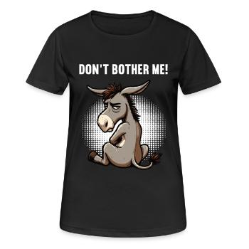 Ne me dérange pas, Asne Âne Porte-âne Muli - T-shirt respirant Femme - noir - Devant - AI Model Female 172 light (172cm)