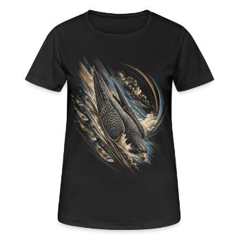 Fauconniers de fauconnerie - T-shirt respirant Femme - noir - Devant - AI Model Female 172 light (172cm)