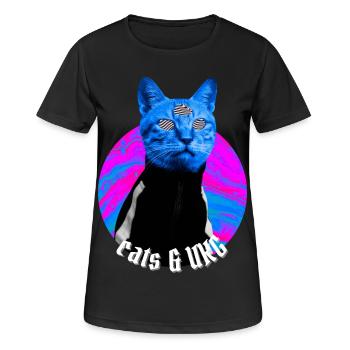 Cats & UKG Chat UK Garage Music Rave Outfit - T-shirt respirant Femme - noir - Devant - AI Model Female 172 light (172cm)