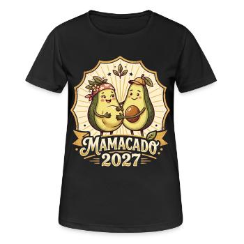 Mamacado 2027 Avocado Baby Mama - Frauen T-Shirt atmungsaktiv - Schwarz - Vorne - AI Model Female 172 light (172cm)
