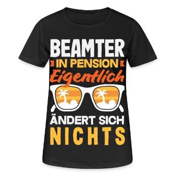 Beamter In Pension Ruhestand - Frauen T-Shirt atmungsaktiv - Schwarz - Vorne - AI Model Female 172 light (172cm)