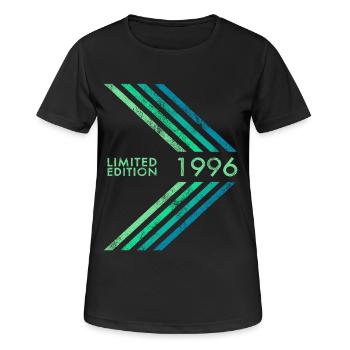 1996 Limited Edition Geburtstag Mann Frau Sport - Frauen T-Shirt atmungsaktiv - Schwarz - Vorne - AI Model Female 172 light (172cm)