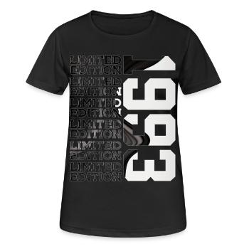 33 YEARS OLD LIMITED EDITION 1993 33RD BIRTHDAY - Women's Breathable T-Shirt - black - Front - AI Model Female 172 light (172cm)
