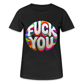 Provocation colorée - T-shirt respirant Femme - noir - Devant - AI Model Female 172 light (172cm)