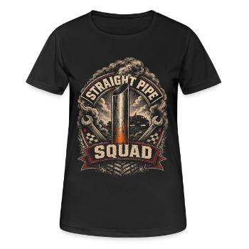 Rolling Coal Straight Pipe Squad - Frauen T-Shirt atmungsaktiv - Schwarz - Vorne - AI Model Female 172 light (172cm)