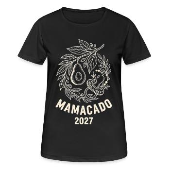 Mamacado 2027 Avocado Mama - Frauen T-Shirt atmungsaktiv - Schwarz - Vorne - AI Model Female 172 light (172cm)