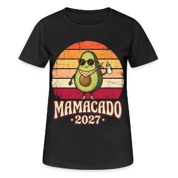 Mamacado 2027 Avocado Mama - Frauen T-Shirt atmungsaktiv - Schwarz - Vorne - AI Model Female 172 light (172cm)