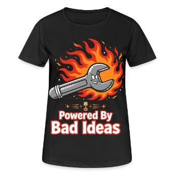 Propulsé par une clé à moindre de mauvaises idées - T-shirt respirant Femme - noir - Devant - AI Model Female 172 light (172cm)