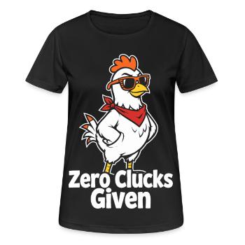Aucun caquètement donné – Funny Chicken - T-shirt respirant Femme - noir - Devant - AI Model Female 172 light (172cm)