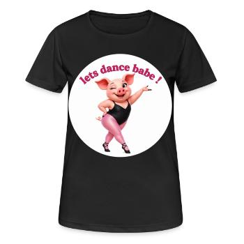 Dansons Babe Cochon Danse Figure - T-shirt respirant Femme - noir - Devant - AI Model Female 172 light (172cm)