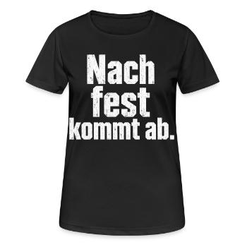 Schrauber Spruch Nach fest kommt ab Handwerker - Frauen T-Shirt atmungsaktiv - Schwarz - Vorne - AI Model Female 172 light (172cm)