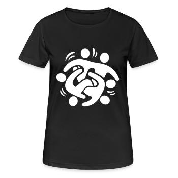 Orgie - Corps enlacés - T-shirt respirant Femme - noir - Devant - AI Model Female 172 light (172cm)