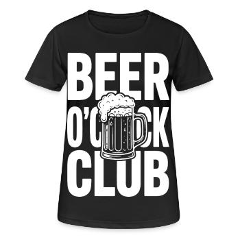 Club de l’Heure de la Bière - T-shirt respirant Femme - noir - Devant - AI Model Female 172 light (172cm)