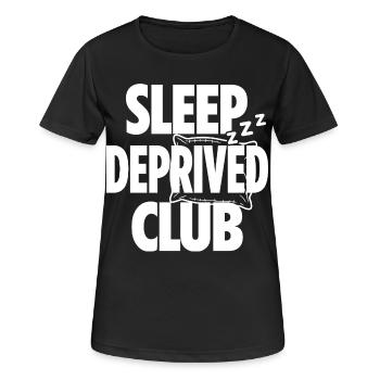 Club des Privés de Sommeil - T-shirt respirant Femme - noir - Devant - AI Model Female 172 light (172cm)