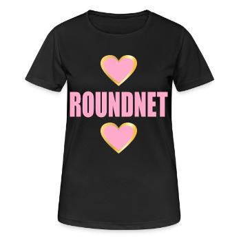 Roundnet - Frauen T-Shirt atmungsaktiv - Schwarz - Vorne - AI Model Female 172 light (172cm)