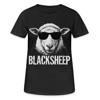 Schwarzes Schaf Sarkasmus Shirt - Frauen T-Shirt atmungsaktiv - Schwarz - Vorne - AI Model Female 172 light (172cm)